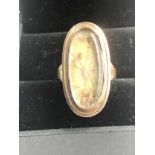 Gold 1793 georgian mourning ring 6.8g crack to crystal