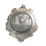 Rare large georgian silver masonic lodge medallion measures approx 11cm by 8.5cm Birmingham silver