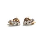 9ct gold diamond earrings weight 1.3g 0.33 ct diamonds