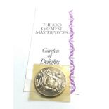 The 100 greatest masterpieces 1978 Hallmarked Silver 2oz medallion