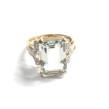 9ct gold diamond & stone set cocktail ring (3.5g)