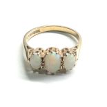 9ct gold opal ring weight 3.2g