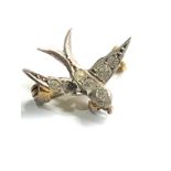 Victorian small swallow brooch missing stone