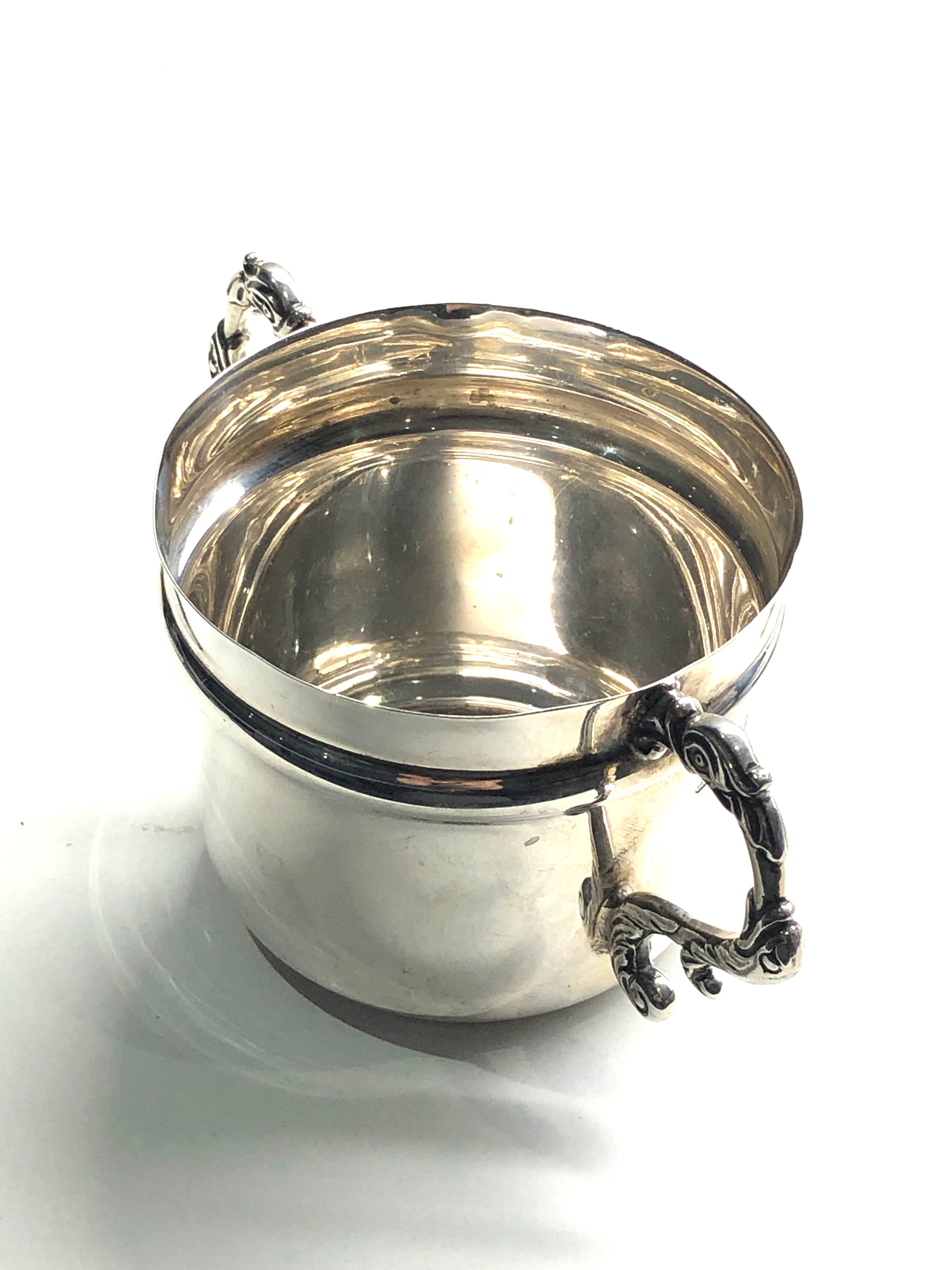 Antique silver porringer London silver hallmarks weight 112g - Image 3 of 5