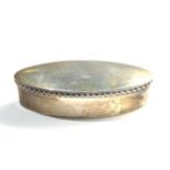 Antique silver pin box chester silver hallmarks measures approx 9cm by 4cm height 2cm