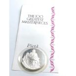 The 100 greatest masterpieces 1978 Hallmarked Silver 2oz medallion