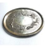 Indian silver letter tray measures approx 19cm by 15cm weight 142g