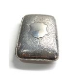 Silver cigarette case weight 100g