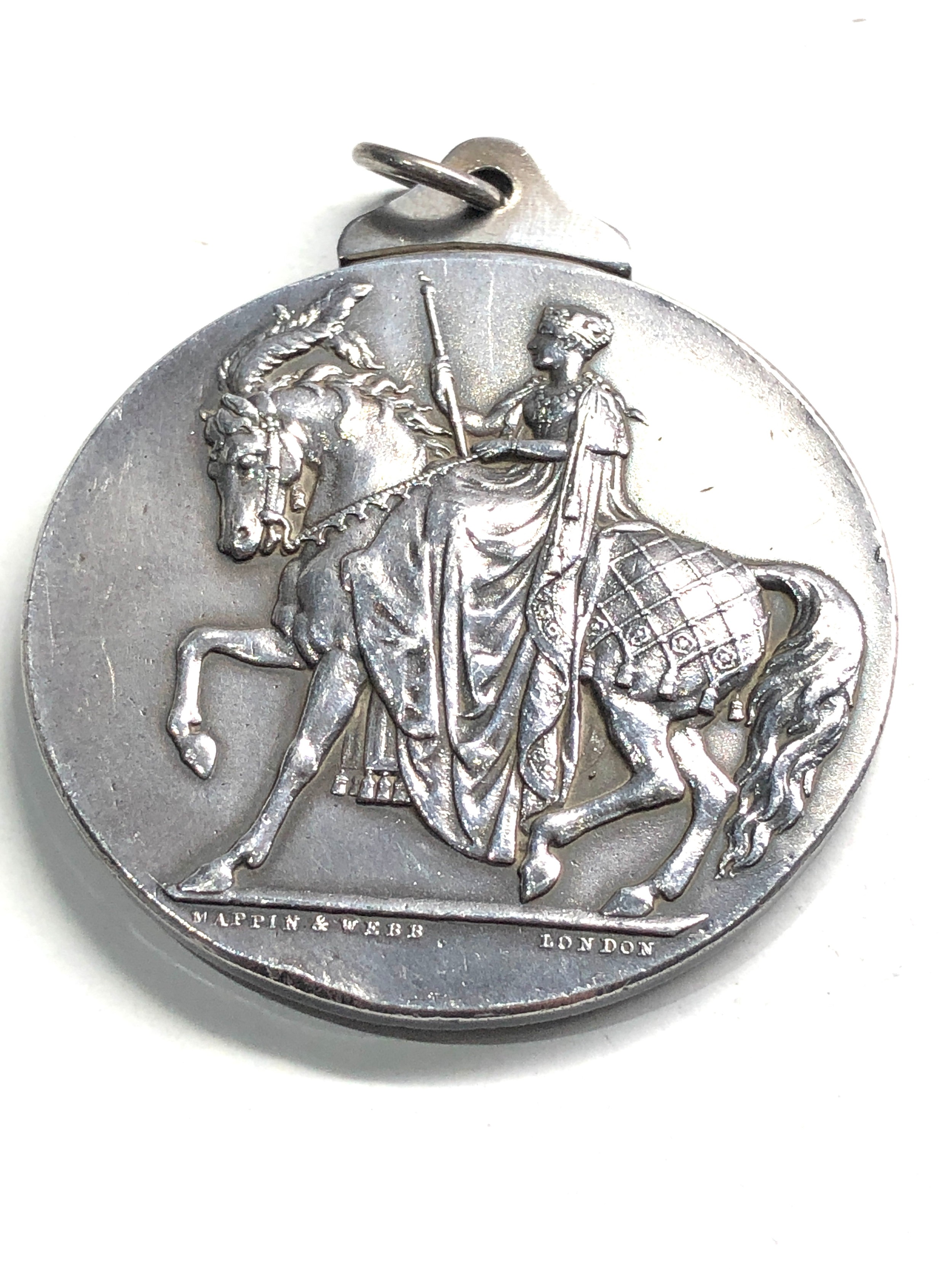 Antique silver shire horse society medal - Image 2 of 3