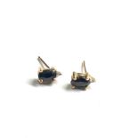 9ct gold sapphire & diamond earrings