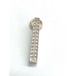 9ct white gold diamond pendant 1.1g