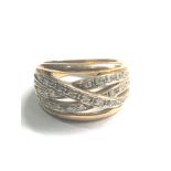 9ct gold diamond ring weight 5.4g