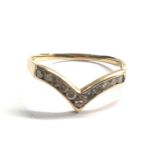 9ct gold vintage diamond ring (1.5g)