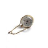 Antique 18ct gold mounted crystal ball pendant watch