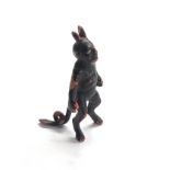 Small cold painted bronze figure of the devil