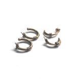 2 x 9ct gold hoop earrings (3.1g)