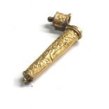 Antique georgian gold plated needle case