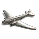 Large silver airplane brooch measures approx 8cm by 6cm