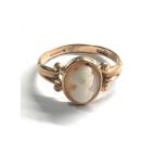 9ct gold vintage cameo dress ring (1.2g)