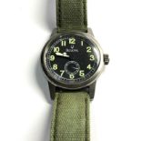 Bulova gents military inspired quartz wristwatch working order but no warranty given