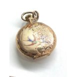 Antique 14ct gold & enamel fob watch