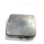 Silver cigarette case weight 107g