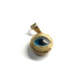 14ct gold vintage evil eye pendant (1.1g)