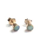 9ct gold opal earrings