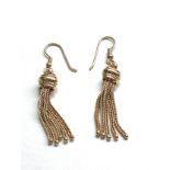 9ct gold tassel earrings weight 5.3g