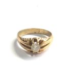 9ct gold vintage stone set ring (4.2g)