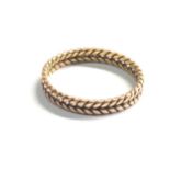 14ct gold vintage braided pattern band ring (1.6g)