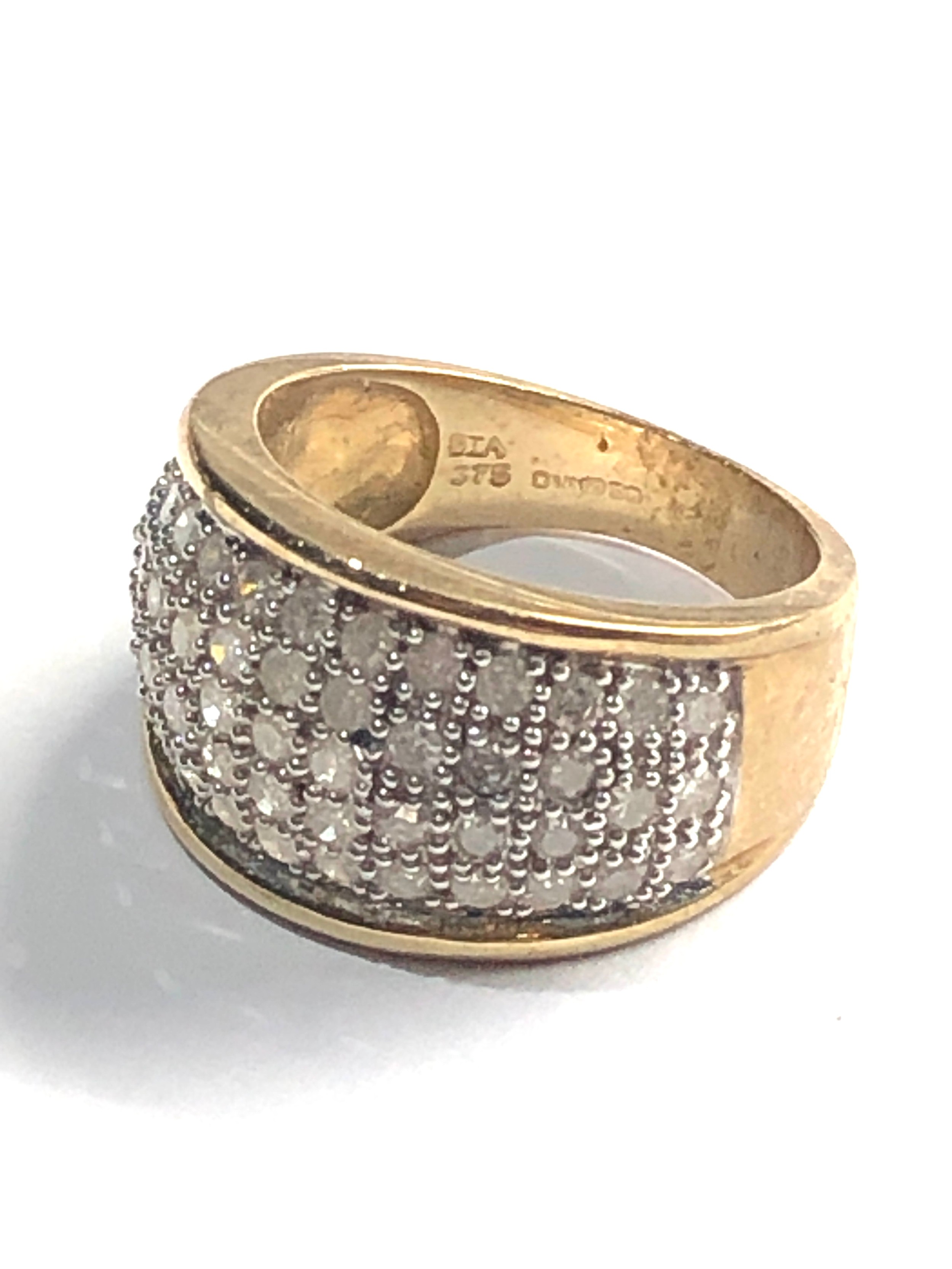 9ct gold vintage diamond ring (4.5g) - Image 2 of 3