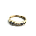 18ct gold sapphire & diamond ring weight 3.3g