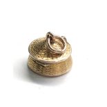 Antique 9ct gold basket charm