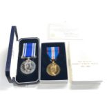 Boxed ER11 police L.S.G.C medal to constable d.b.wilson & boxed golden jubilee medal