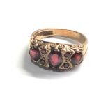 9ct gold vintage garnet ring (4g)