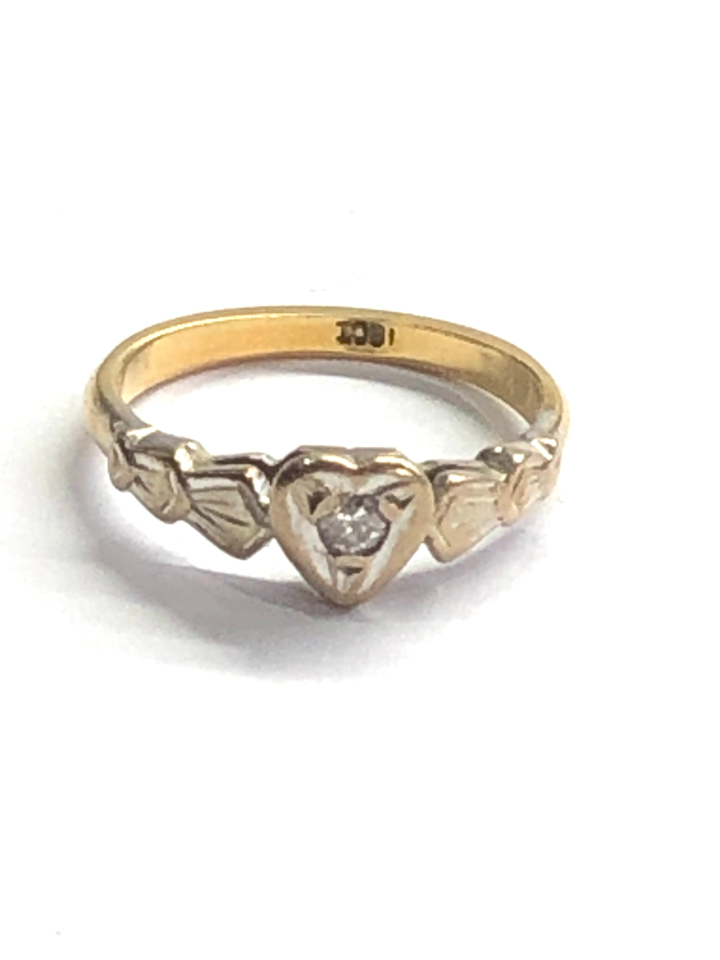 18ct gold vintage diamond ring (3g)