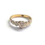 18ct gold vintage diamond ring (3g)