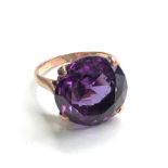 9ct gold colour changing alexandrite ring weight 4.5g