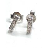 18ct white gold diamond earrings 0.20ct