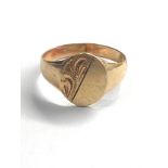 9ct gold vintage signet ring (3g)