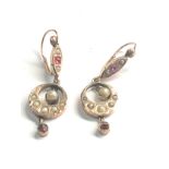 Victorian 9ct gold earrings 3.3g