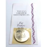 The 100 greatest masterpieces 1978 Hallmarked Silver 2oz medallion