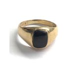 9ct gold vintage onyx signet ring (2.5g)