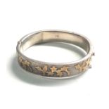 Vintage silver & gold detail bangle