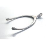 Antique silver wishbone sugar tongs