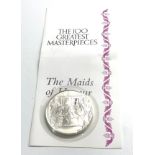 The 100 greatest masterpieces 1978 Hallmarked Silver 2oz medallion