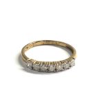 9ct gold diamond ring (1.4g) 0.50ct dia