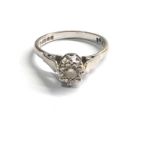 18ct white gold vintage diamond ring (3.2g)