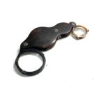 Antique tortoiseshell loop / magnify glass